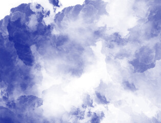 Deep blue cloudy dust smoke fog haze powder mist abstract texture overlay brush effect isolated PNG on transparent background