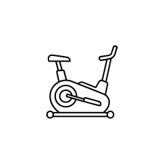 Cycling machine linear icon logo flat vector design