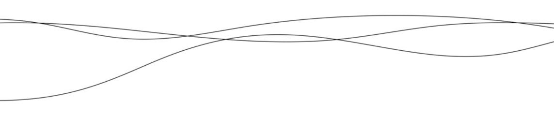 Thin curved wavy lines