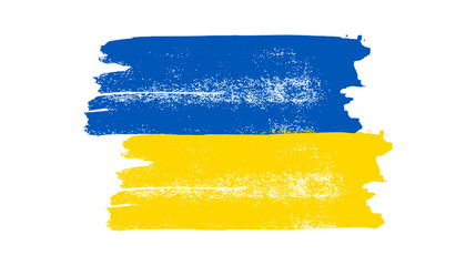 Obraz premium Ukrainian national flag in grunge style