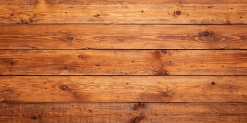 Obraz premium Warm brown wooden planks background with natural wood grain and texture, creating a cozy and inviting atmosphere, perfect for adding a touch of nature to designs