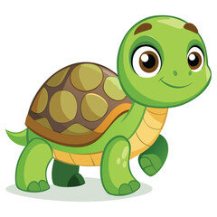 Obraz premium Cute Baby Sea Turtle Cartoon Animal Graphic Design Illustration