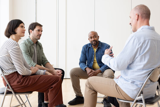 Engaging Group Dialogue in Bright Setting