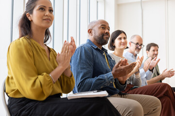 Enthusiastic Applause During a Group Activity