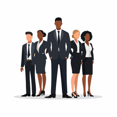 Confident business team of diverse professionals.