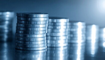 Stacks of Coins Financial Growth Wealth and Investment Concept