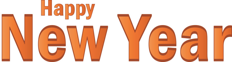 Happy New Year typography vector design