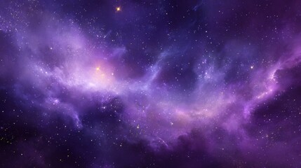 Cosmic Symphony - A Vibrant Nebula of Purple and Pink Hues.