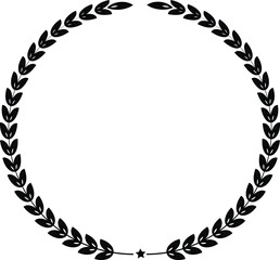 Laurel wreath Silhouette vector icon	