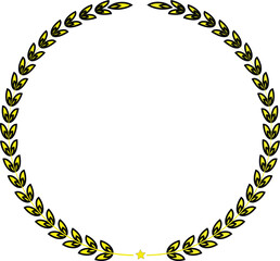 Laurel wreath Silhouette vector icon	