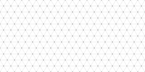 Seamless geometric pattern of intersecting triangles with dots and lines on transparent background. Ideal for web design, presentations and digital graphics. Abstract paper background.