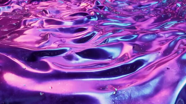 Vibrant Holographic Pink Liquid Abstract Background