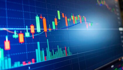 Stock market chart display