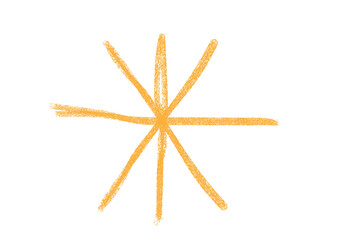 Hand Drawn Black Star Symbol Grunge Style