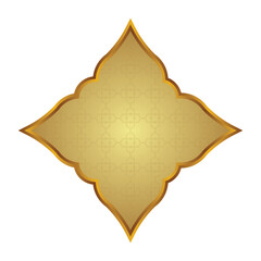 Luxury Golden Islamic Frame for Names with Golden Border