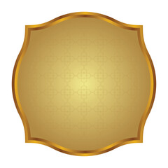 Luxury Golden Islamic Frame for Names with Golden Border