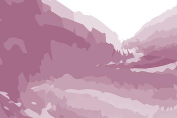 Vector art of abstract landscape with purple hues and soft edges