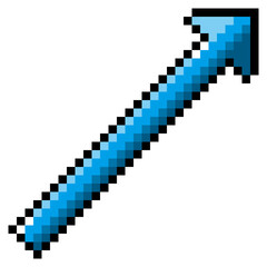 Fototapeta premium Pixel art icon Diagonal upward arrow (2).png