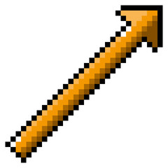 Fototapeta premium Pixel art icon Diagonal upward arrow (8).png