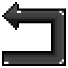 Pixel art icon U-turn arrow (6).png © 死闇 死神
