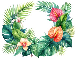 Tropical floral wreath (2)