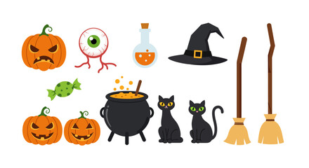 Elements for halloween night, vector illustration