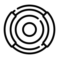 lens cap line icon