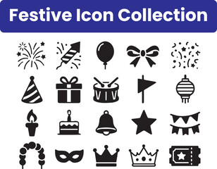 festival icon flat vector icon
