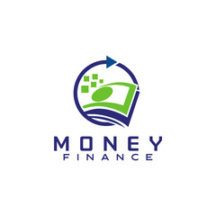 Cash Money Simple Logo Design Template Digital Payment Investing Finance Illustration