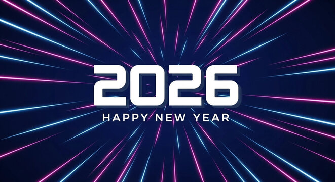 2026 Happy New Year Celebration Background