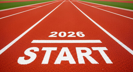 2026 Start Line: Running Track, Sports Goal