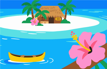 Obraz premium Graphic illustration style, landscape image, vector image