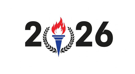 2026 Olympics Torch Logo Vector, 2026 Winter Olympics Logo