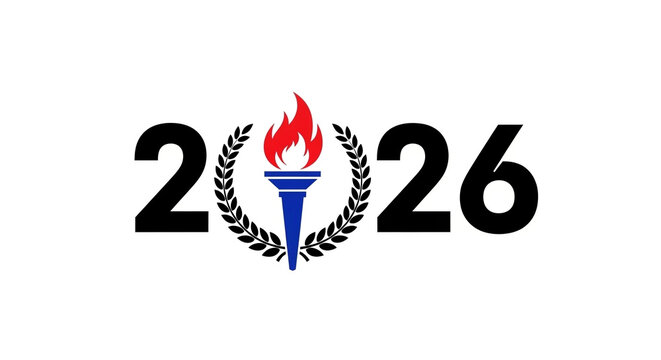 2026 Olympics Logo Torch