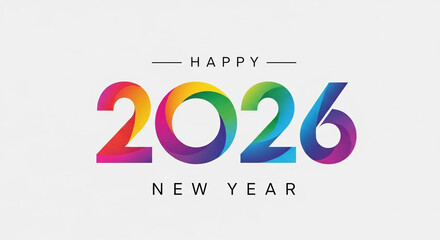 Happy New Year 2026 Colorful Design