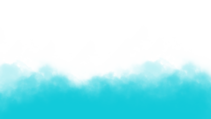 Soft Aqua Blue Smoke Cloud Effect on Transparent Background for Digital Artwork, Creative Design Elements and Visual Projects