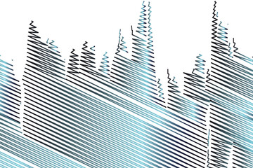 Vector art of abstract blue and gray lines on