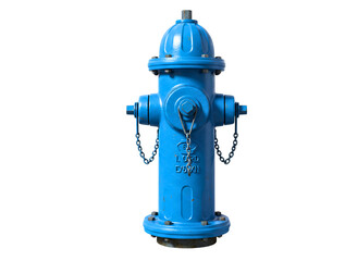 Fototapeta premium Blue fire hydrant isolated on white isolated on transparent background