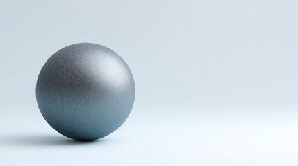 Elegant Metallic Sphere on Minimalist Background Showcasing Modern Design Aesthetics and Smooth Texture