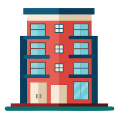Naklejka premium Modern Residential Apartment Illustration