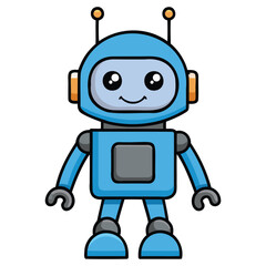 Fototapeta premium Futuristic AI Robot Illustration