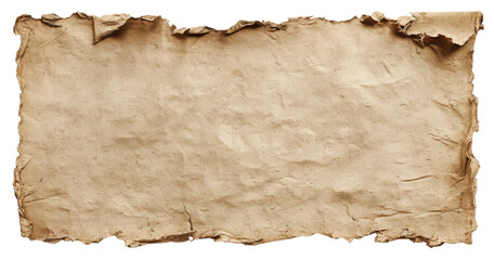 Fototapeta premium Aged Parchment: Textured Paper with Torn Edges on Black Backdrop