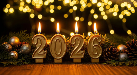 2026 New Year Candles Decoration