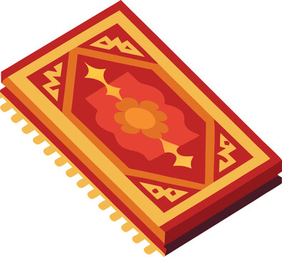 Flat design red and orange patterned rug with icon isolated on white transparent background vector eps png jpg business people clipping path cutout 2025 2026 4k full hd poster banner label download