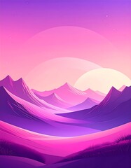 Vibrant, stylized landscape