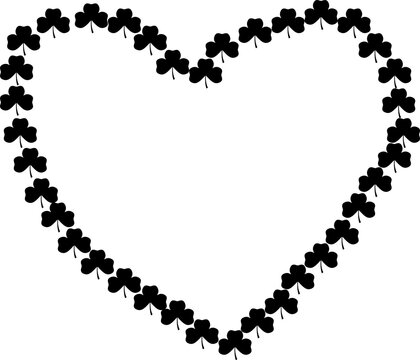 Shamrock Heart Four Leaf Clover Lucky St Patricks Day
