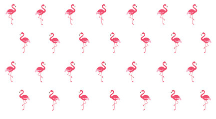 Summer pattern seamless with flamingos, Abstract summer tropical print with birds. Vector graphics.
