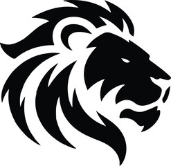 A lion head vector art illustration