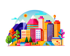 vector illustration of city