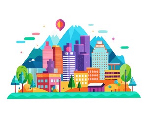 vector illustration of a city